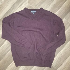 Hart-schaffner-marx Men's Burgundy and Purple Jumper